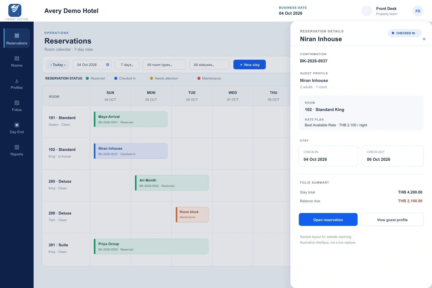 Existing reservation-calendar illustration; not a live screen.