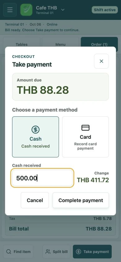 Record a payment